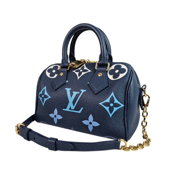 Louis Vuitton Empreinte Monogram Giant Speedy Bandouliere 20 Degrade Blue - Picture 2 of 14